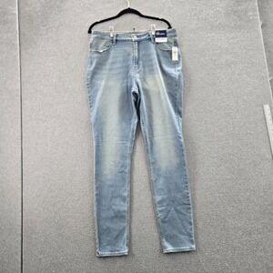 Old Navy Women Jeans 14 LONG Light Blue‎ Denim Wow Super-Skinny 30" Inseam
